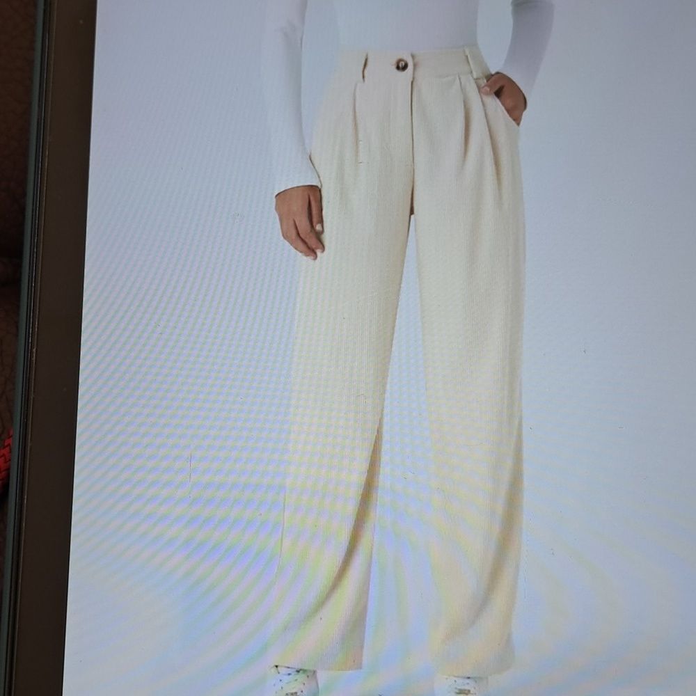 XLARGE HALARA CORDUROY PLICATED CASUAL PANTS